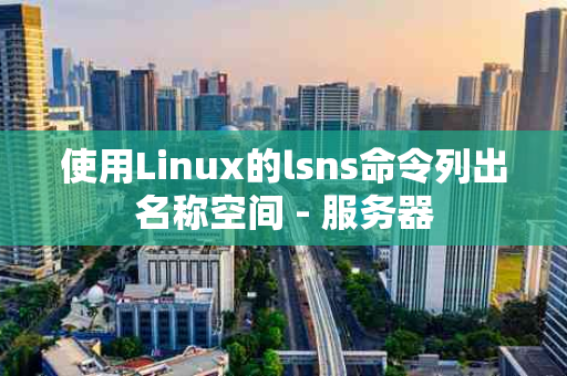 使用Linux的lsns命令列出名称空间 - 服务器