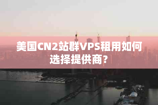 美国CN2站群VPS租用如何选择提供商？