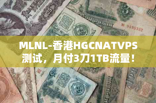 MLNL-香港HGCNATVPS测试，月付3刀1TB流量！