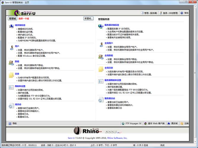 Serv-U FTP Server是一款商业级的FTP服务器软件，适用于Windows操作系统，它提供了一个强大的图形用户界面，使得设置和管理FTP服务器变得非常容易，Serv-U FTP Server不仅支持FTP、FTPS和SFTP等多种协议，还具备高级的安全特性和用户管理功能，能够满足企业和个人对文件传输的多样化需求。