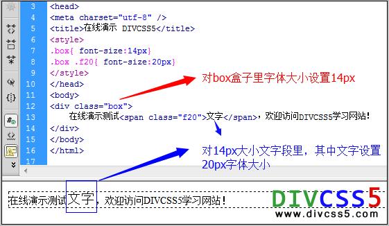 ### 如何设置字体大小HTML