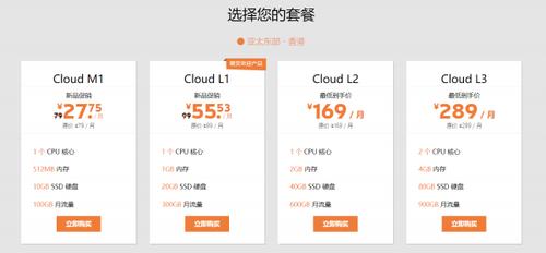 选择云服务商与套餐