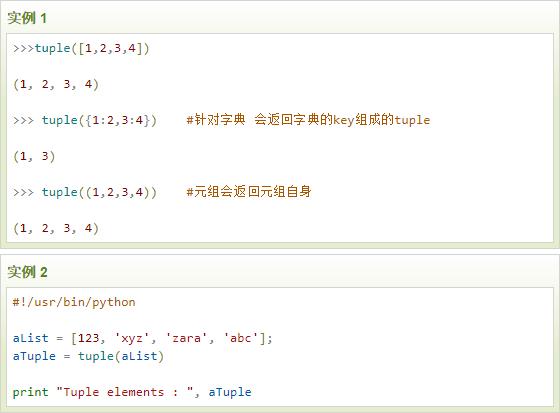 Tuple函数相关问题解答