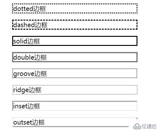 #### 方法一：使用`border-style`属性