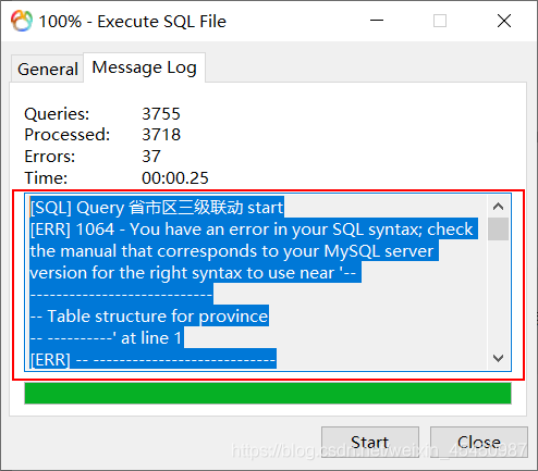 Navicat导出SQL导入报错解答