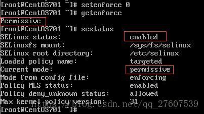 查看SELinux状态：