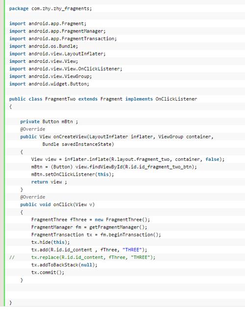 4、提交事务：调用FragmentTransaction的commit()方法来提交事务，完成Fragment的切换。