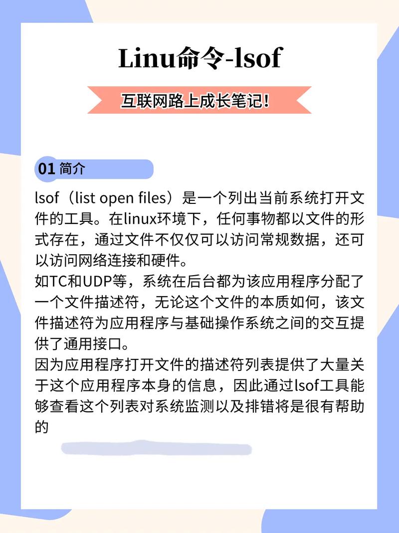 答：lsof命令主要用于列出系统打开的文件，包括网络连接，虽然它可以用来查看开放的端口，但其主要目的并非专门用于此，相比之下，netstat和ss命令是专为网络连接和端口信息设计的，提供了更直接、更丰富的网络统计信息。