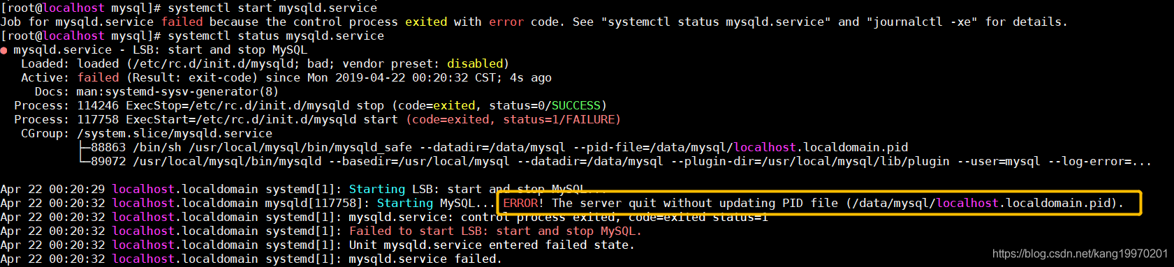   sudo systemctl restart mysql