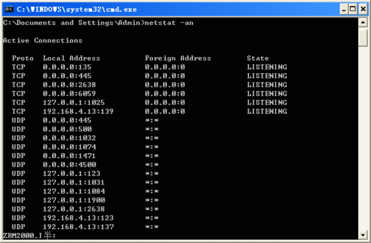 选项含义与netstat中的相同。