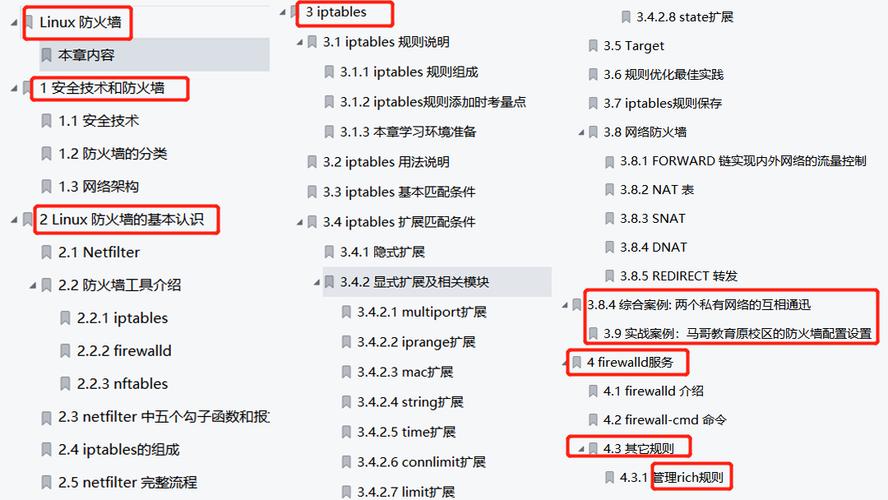 使用firewalld或iptables（视系统配置而定）