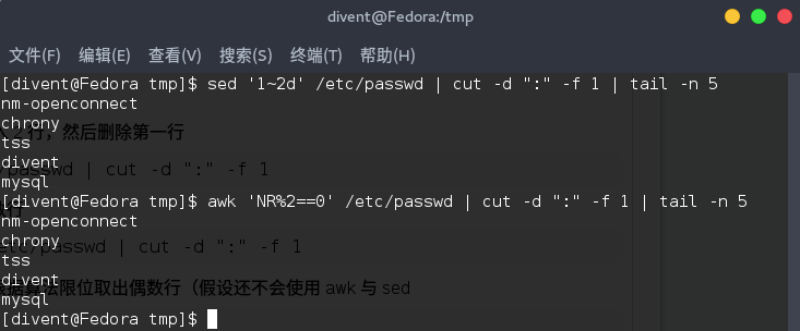     sed '/^e/d' example.txt