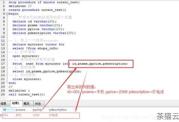 在上述代码中，首先使用pymysql.connect()函数建立与数据库的连接，然后创建一个游标对象，通过游标对象执行查询语句，最后获取查询结果并进行打印。