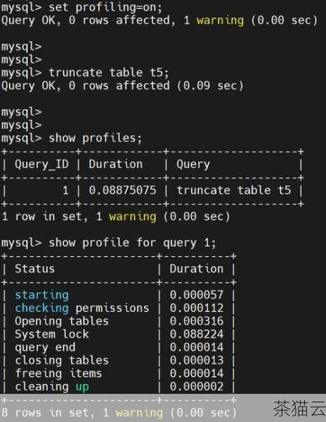 与DELETE 语句不同的是，TRUNCATE TABLE 语句执行速度更快，因为它不会逐行删除记录，而是直接删除整个表并重新创建，但需要注意的是，TRUNCATE TABLE 语句不能与WHERE 子句一起使用，并且它会重置表的自增主键值。