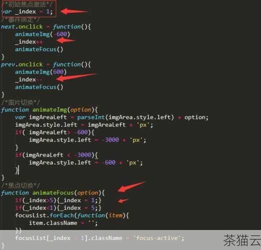 而实现图片轮播的核心在于 JavaScript 脚本，JavaScript 为我们提供了控制图片切换和动画效果的能力，常见的实现方式有使用定时器来控制图片的切换时间间隔，或者通过用户的操作（如点击按钮）来触发图片的切换。