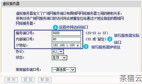 端口转发该如何设置呢？这通常需要您登录到路由器的管理界面，不同品牌和型号的路由器，其管理界面可能会有所不同，但大致的步骤是相似的，您需要找到“端口转发”或“虚拟服务器”等类似的选项，填写要转发的端口号（比如常见的 80 端口用于网站服务）、内网设备的 IP 地址以及协议类型（TCP 或 UDP），保存设置后，外网的请求就能够通过路由器转发到指定的内网设备上了。