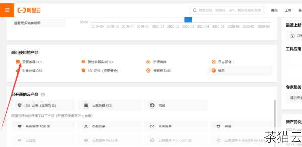 登录成功后，进入阿里云控制台，在控制台页面中，您可以看到众多的服务选项，找到“云服务器 ECS”选项并点击进入。