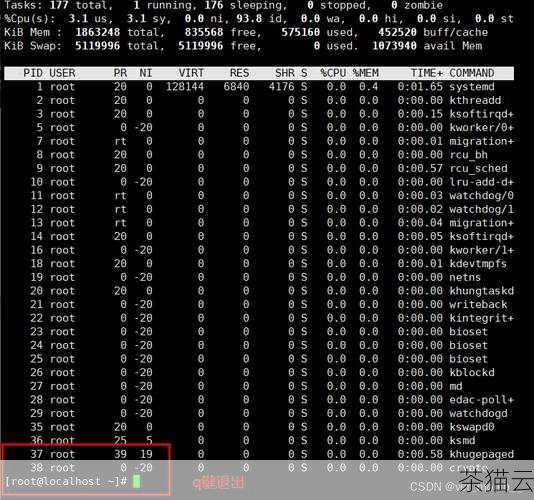 “-p”表示显示进程信息。