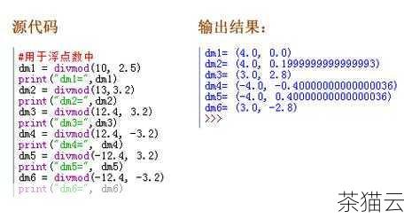 问题二：divmod 函数能处理浮点数吗？