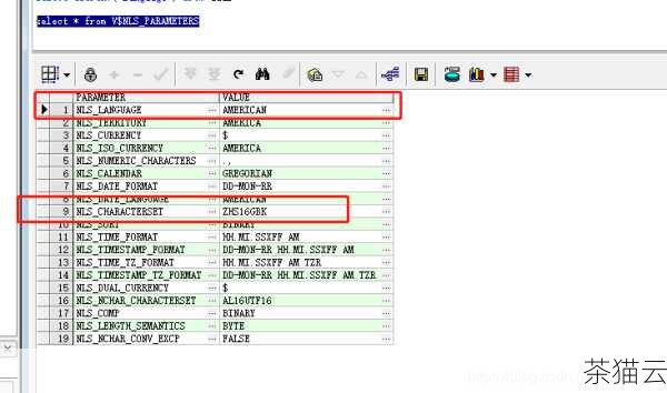 答：可以通过查询数据库的相关系统视图，如NLS_DATABASE_PARAMETERS 来查看字符集的设置，如果数据显示正常，没有出现乱码，通常可以认为字符集设置是正确的。