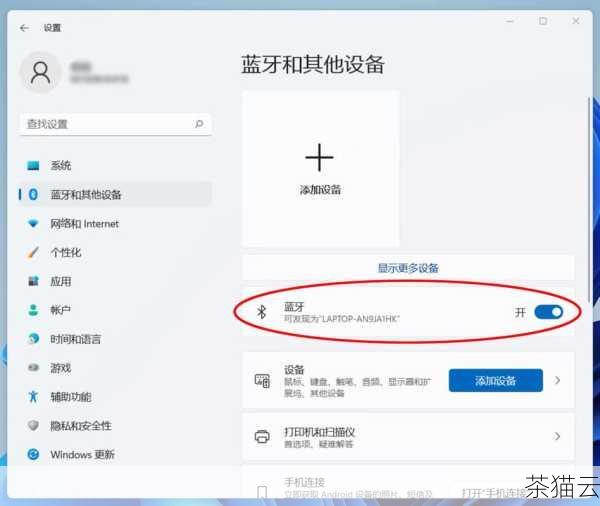 Windows11 系统自身的蓝牙设置也可能是问题所在，您可以按下“Win + I”键打开设置，然后点击“蓝牙和其他设备”选项，确保蓝牙功能是开启的，如果蓝牙功能已经开启但仍无法检测到设备，可以尝试点击“更多蓝牙选项”，在弹出的窗口中，检查“发现”选项是否设置正确。