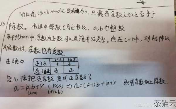 取余运算在判断一个数是否能被另一个数整除时也非常有用，a % b == 0 ，则说明 a 能被 b 整除；否则，a 不能被 b 整除。